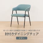 肘付きダイニングチェア(イジー2 BL) 2枚目画像