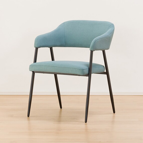 肘付きダイニングチェア(イジー2 BL) 7枚目画像