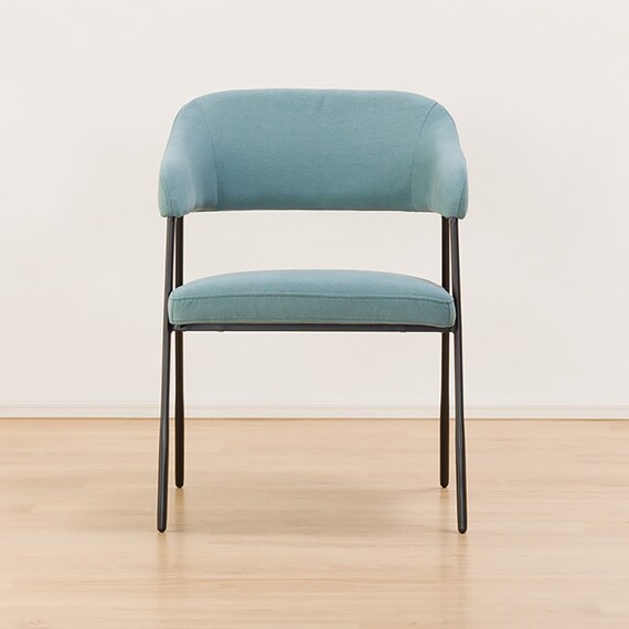 肘付きダイニングチェア(イジー2 BL) 8枚目画像