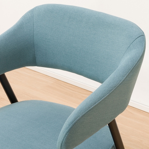 肘付きダイニングチェア(イジー2 BL) 12枚目画像