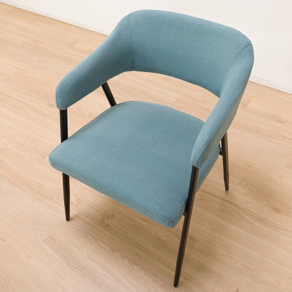 肘付きダイニングチェア(イジー2 BL) 14枚目画像