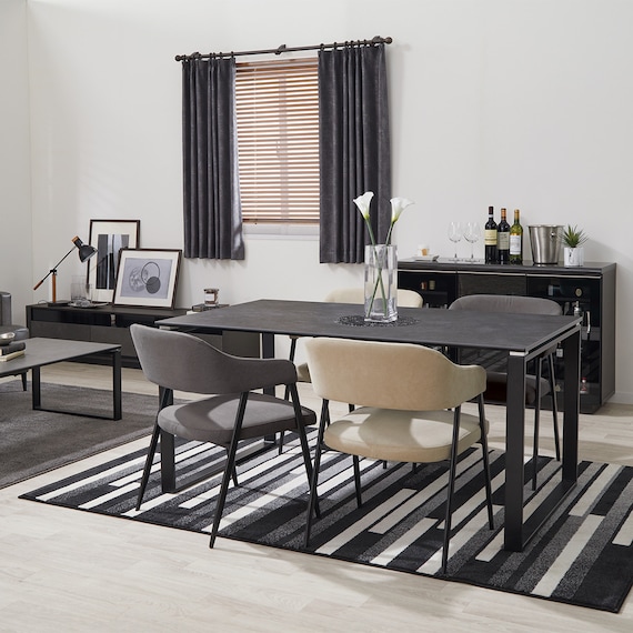 肘付きダイニングチェア(イジー2 BL) 19枚目画像