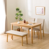 ダイニングテーブル4点セット(4LEG SI01 G/SI01B/ベンチSI01)