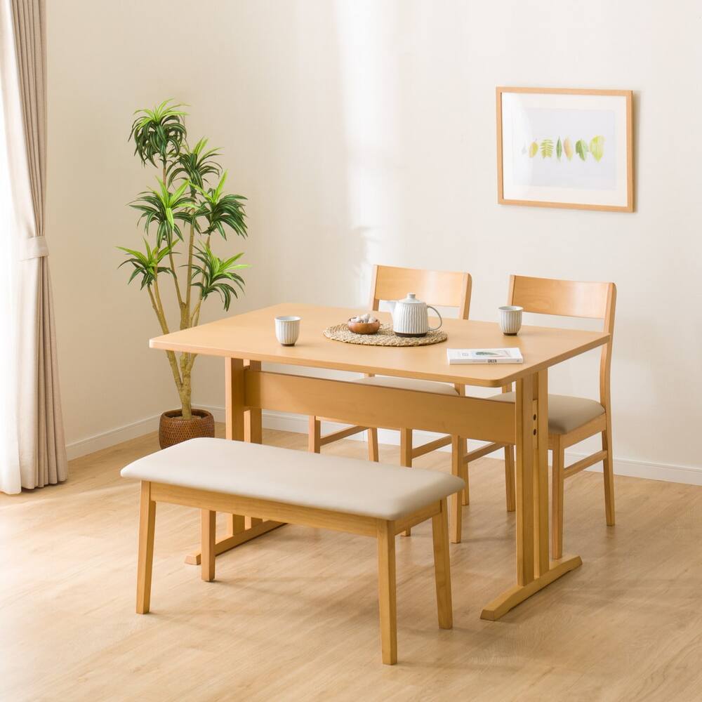 ニトリグラストップダイニングテーブル、スパニッシュチェア4個付き  