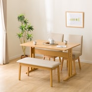 ダイニングテーブル4点セット(TLEG SI01 G/回転式SI01B/ベンチSI01)