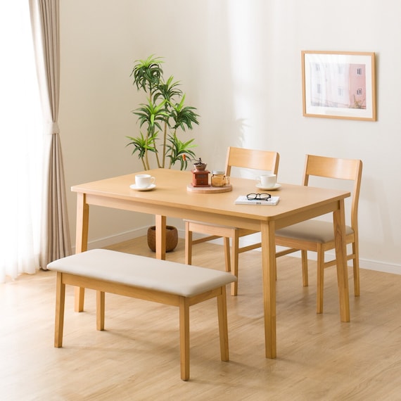 ダイニングテーブル4点セット(4LEG SI01 G 135I/SI01A/ベンチSI01 LBR) 1枚目画像