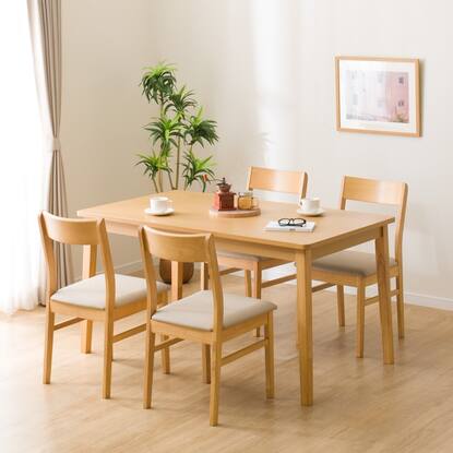 横浜発！中古美品 ニトリ ダイニングテーブル 5点 130cm うかがい 