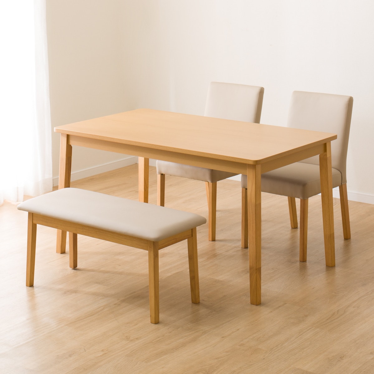 bel 【美品】定価¥147,500 ニトリ ダイニングテーブルセット 楽天市場】ダイニングテーブル4点セット(T-01/C-53/B-34/AQ