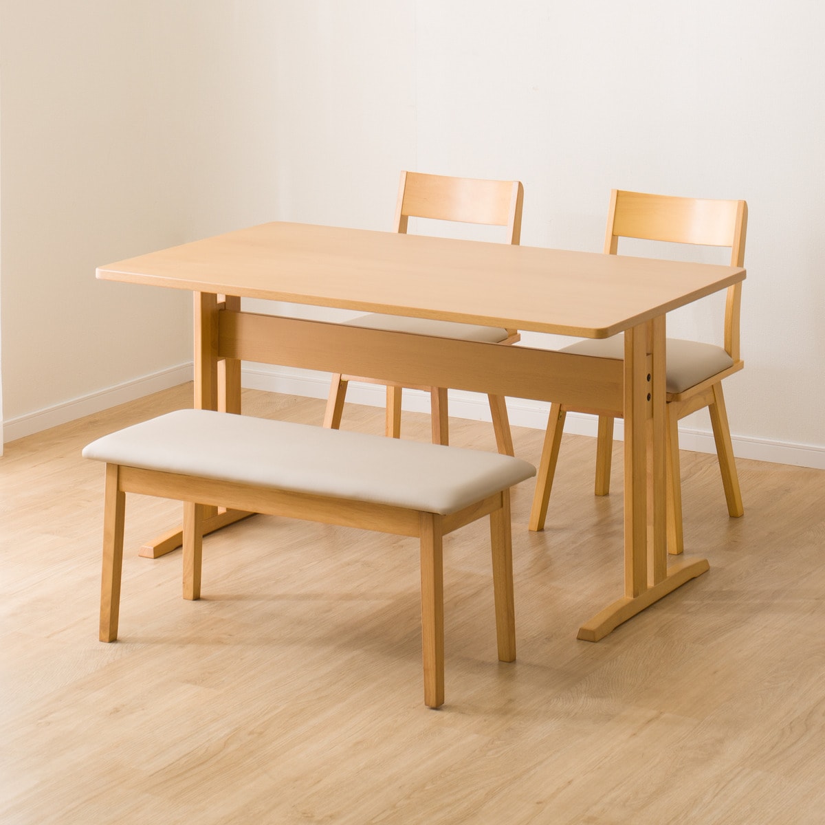 ダイニングテーブル4点セット(TLEG SI01 G 135I/回転式SI01A/ベンチ