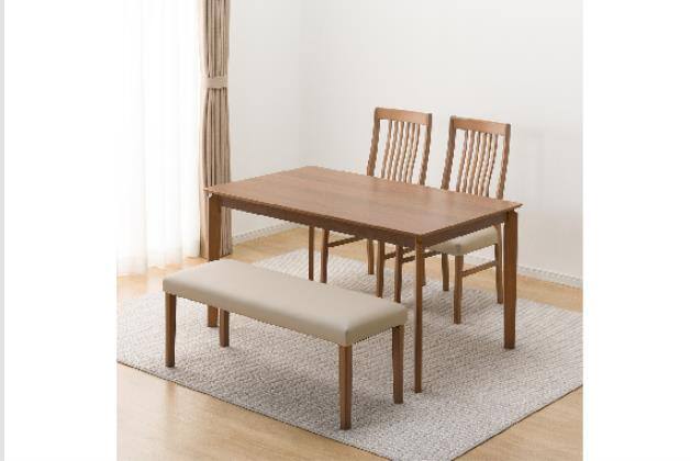 【美品】ニトリ　ダイニングテーブルセット　DT インテール135 DT ｲﾝﾃｰﾙ3 135 MBR | ニトリネット【公式】 家具・インテリア通販