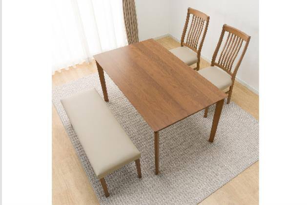 【美品】ニトリ　ダイニングテーブルセット　DT インテール135 DT ｲﾝﾃｰﾙ3 135 MBR | ニトリネット【公式】 家具・インテリア通販