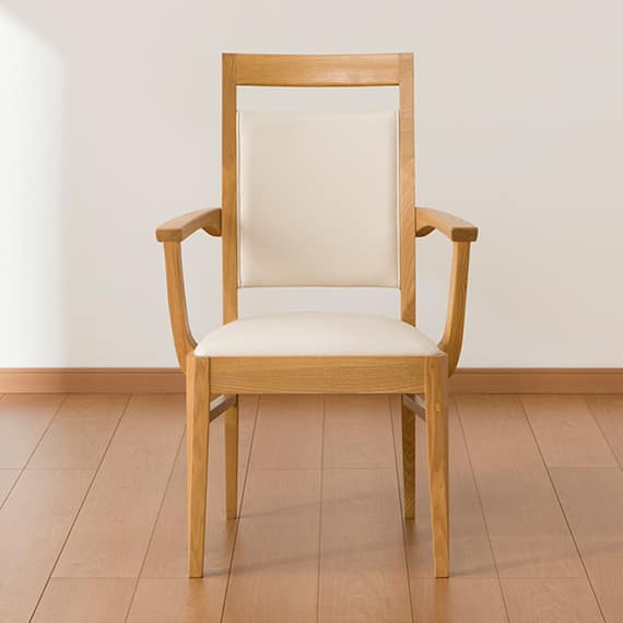 ダイニングチェア(ロレイン3 肘付き LBR) 2枚目画像