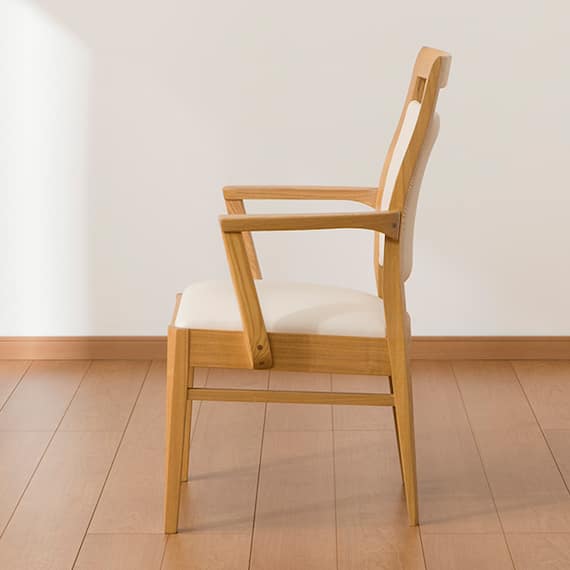 ダイニングチェア(ロレイン3 肘付き LBR) 3枚目画像