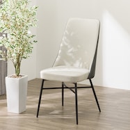 ダイニングチェア(YA341 PVC IV/GY )