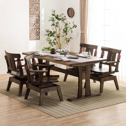 ダイニングテーブル5点セット(DTヤマト4/DCヤマト2両肘回転)通販  