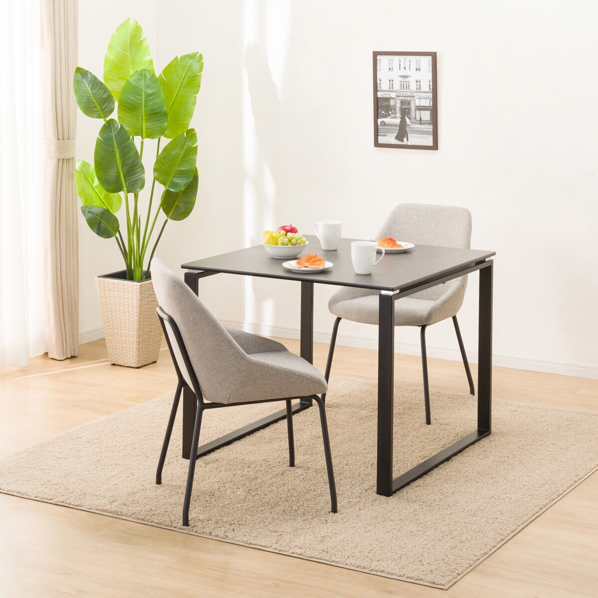 【なかまる】ダイニングテーブル F00084_ダイニング4点セット ラウンドテーブル テーブル 丸