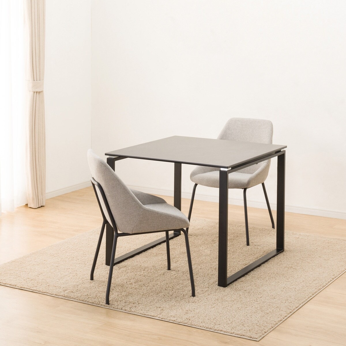 ニトリ　テーブル ダイニングテーブル3点セット(DTセーラル85 GY/TS305 MO