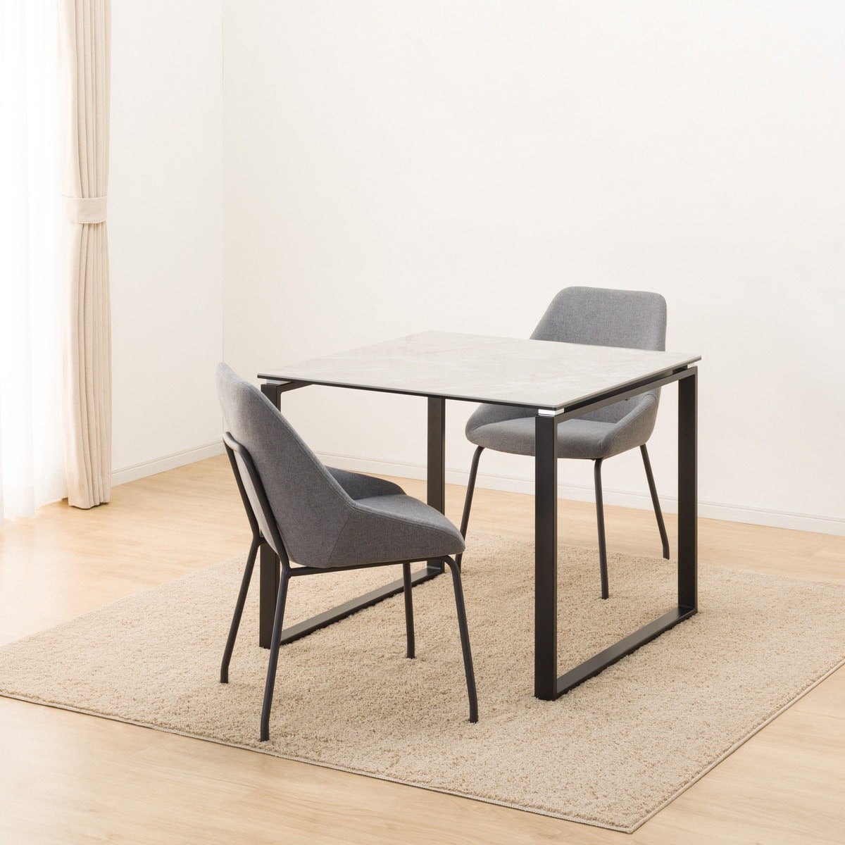 J8446 NITORI ニトリ ダイニングテーブルセット 椅子2脚付 スタディー