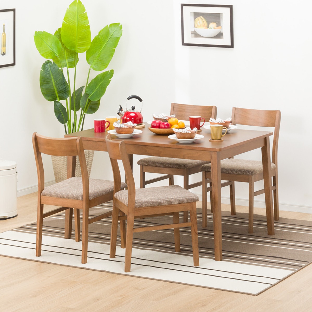 ニトリ ビークSP LBR ベンチダイニング 4点セット