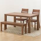 ダイニングテーブル4点セット(DT Nコネクト135 MBR/DCコネクト 板座 MBR /ベンチ) 2枚目画像