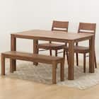 ダイニングテーブル4点セット(DT Nコネクト135 MBR/DCコネクト 板座 MBR /ベンチ) 2枚目画像