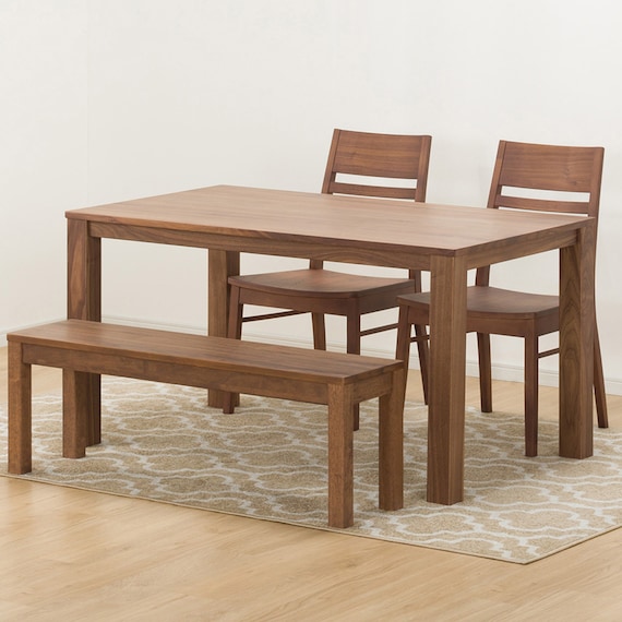 ダイニングテーブル4点セット(DT Nコネクト135 MBR/DCコネクト 板座 MBR /ベンチ) 2枚目画像