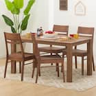 ダイニングテーブル5点セット(DT Nコネクト135 MBR/DCコネクト 板座 MBR) 1枚目画像