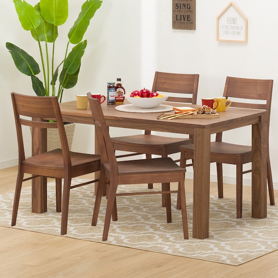 ダイニングテーブル5点セット(DT Nコネクト135 MBR/DCコネクト 板座 MBR) 1枚目画像