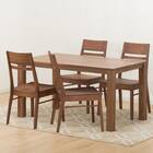 ダイニングテーブル5点セット(DT Nコネクト135 MBR/DCコネクト 板座 MBR) 2枚目画像