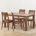 ダイニングテーブル5点セット(DT Nコネクト135 MBR/DCコネクト 板座 MBR) 2枚目画像