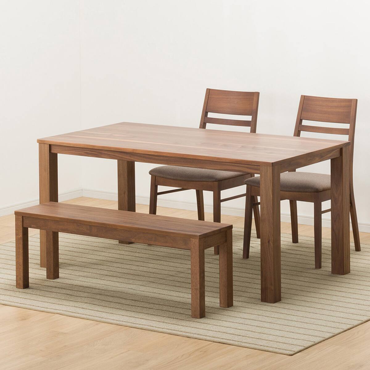 ダイニングテーブル4点セット(DT Nコネクト150 MBR/DCコネクト 布座