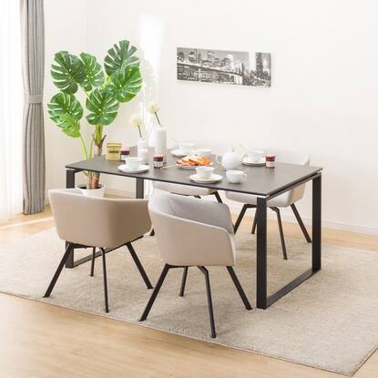 ダイニングテーブル5点セット(DTセーラル150 GY/TD301 MO)通販  