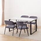 ダイニングテーブル5点セット(DTセーラル135 WH/DCイジー2 GY) 14枚目画像