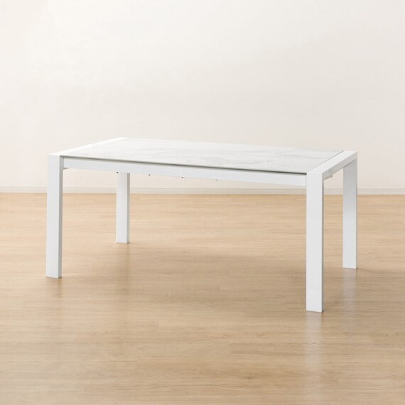 セラミックEXT伸長式ダイニングテーブル(160/200WH ES01) 1枚目画像