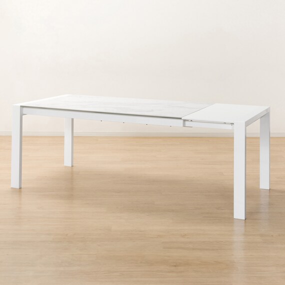 セラミックEXT伸長式ダイニングテーブル(160/200WH ES01) 2枚目画像