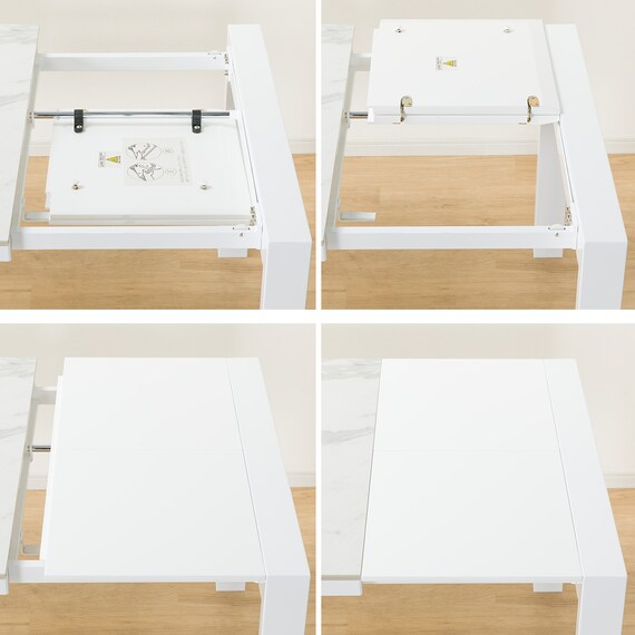 セラミックEXT伸長式ダイニングテーブル(160/200WH ES01) 9枚目画像