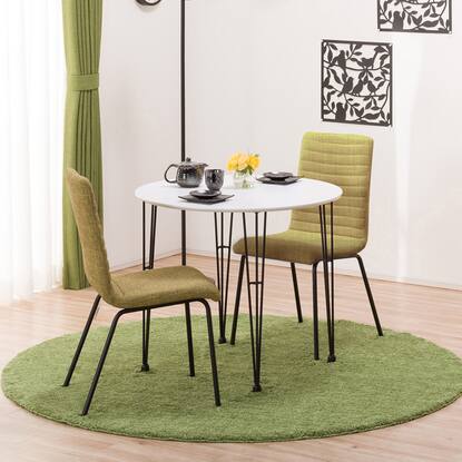 ダイニングテーブル3点セット Dtnクーボ80円形wh Dcnクーボ布gr 通販 ニトリネット 公式 家具 インテリア通販