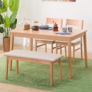 ダイニングテーブル4点セット(4LEG SI01 S/SI01A/ベンチSI01)