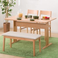 ダイニングテーブル4点セット(TLEG SI01 S 120/SI01A/ベンチSI01 LBR)