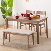 ダイニングテーブル4点セット(4LEG SI01 S 120/SI01A/ベンチSI01 MBR)