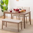 ダイニングテーブル4点セット(4LEG SI01 S 120/SI01B/ベンチSI01 MBR) 1枚目画像