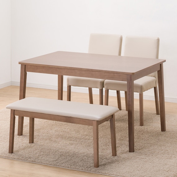 ダイニングテーブル4点セット(4LEG SI01 S 120/SI01B/ベンチSI01 MBR) 2枚目画像