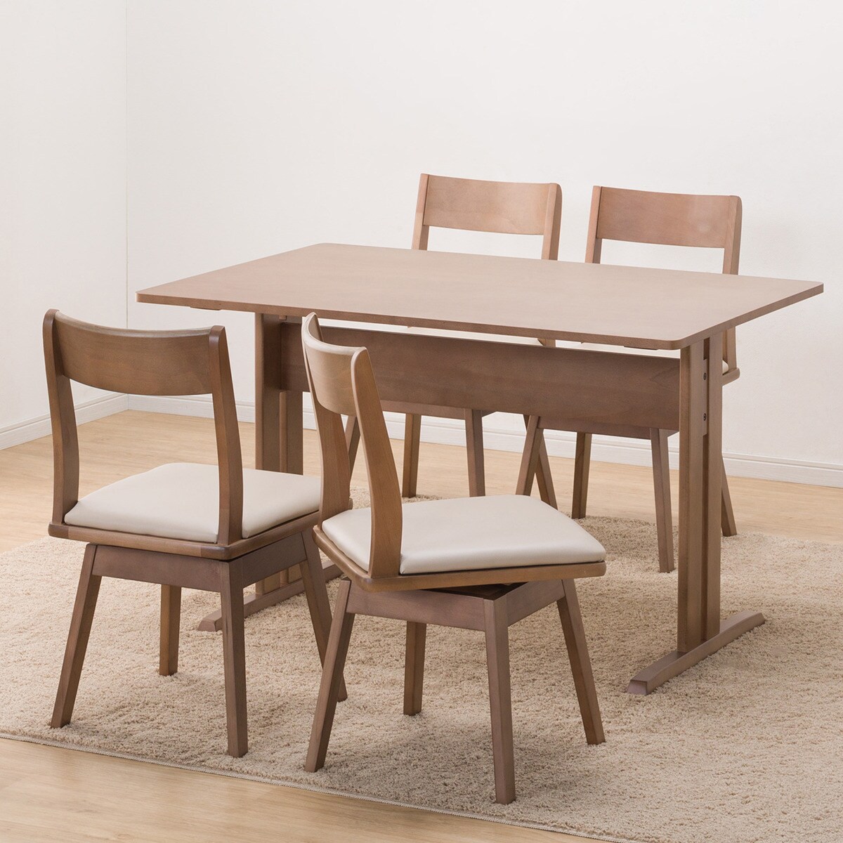 専用　　エヌメリー　リピートご購入 ダイニングテーブル5点セット(TLEG SI01 S 120/回転式SI01A MBR