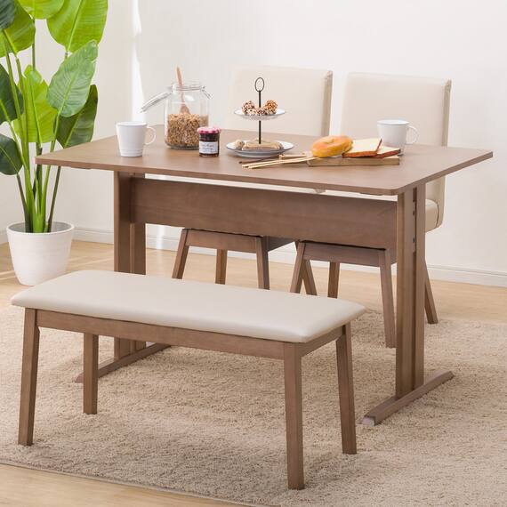 ダイニングテーブル4点セット(TLEG SI01 S 120/回転式SI01B/ベンチSI01 MBR) 1枚目画像