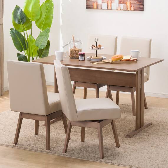 ダイニングテーブル5点セット(TLEG SI01 S 120/回転式SI01B MBR) 1枚目画像