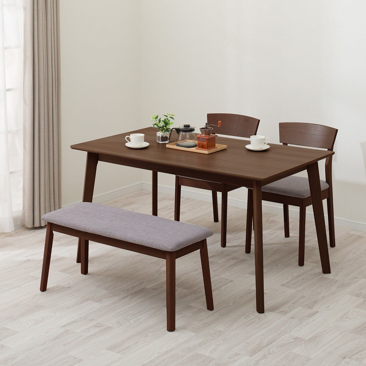 ダイニング4Pセット,ニトリ,激安,美品 ニトリ（NITORI） リビングダイニングセット4点セット(LC004 135 LB/右