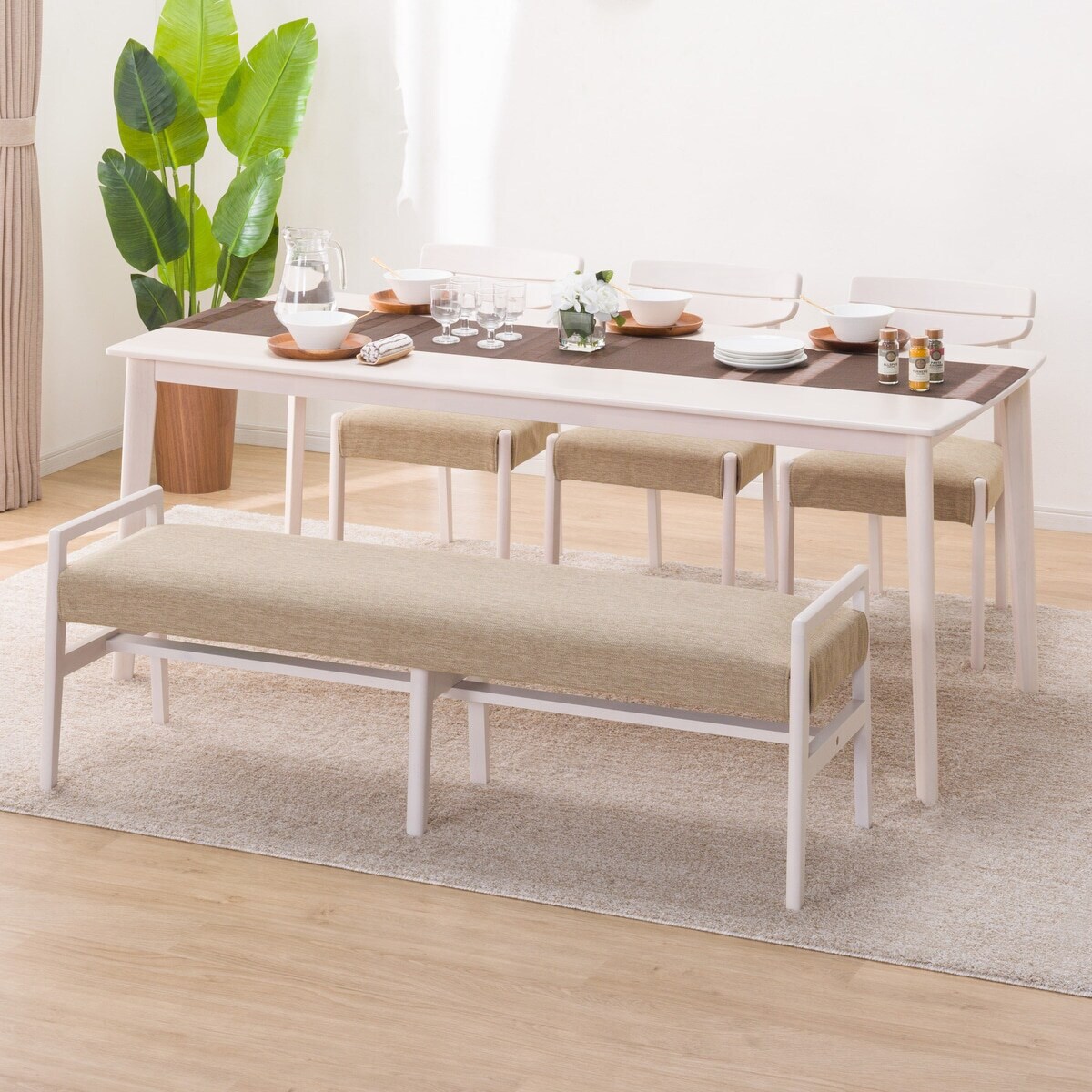 ダイニングテーブル5点セット(DTアルナスDF180WW/ダイニングチェア