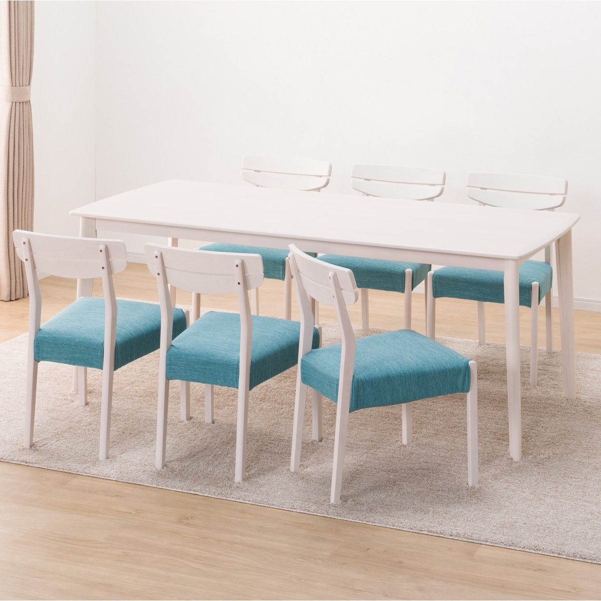 ダイニングテーブル7点セット(DTアルナスDF180WW/ダイニング