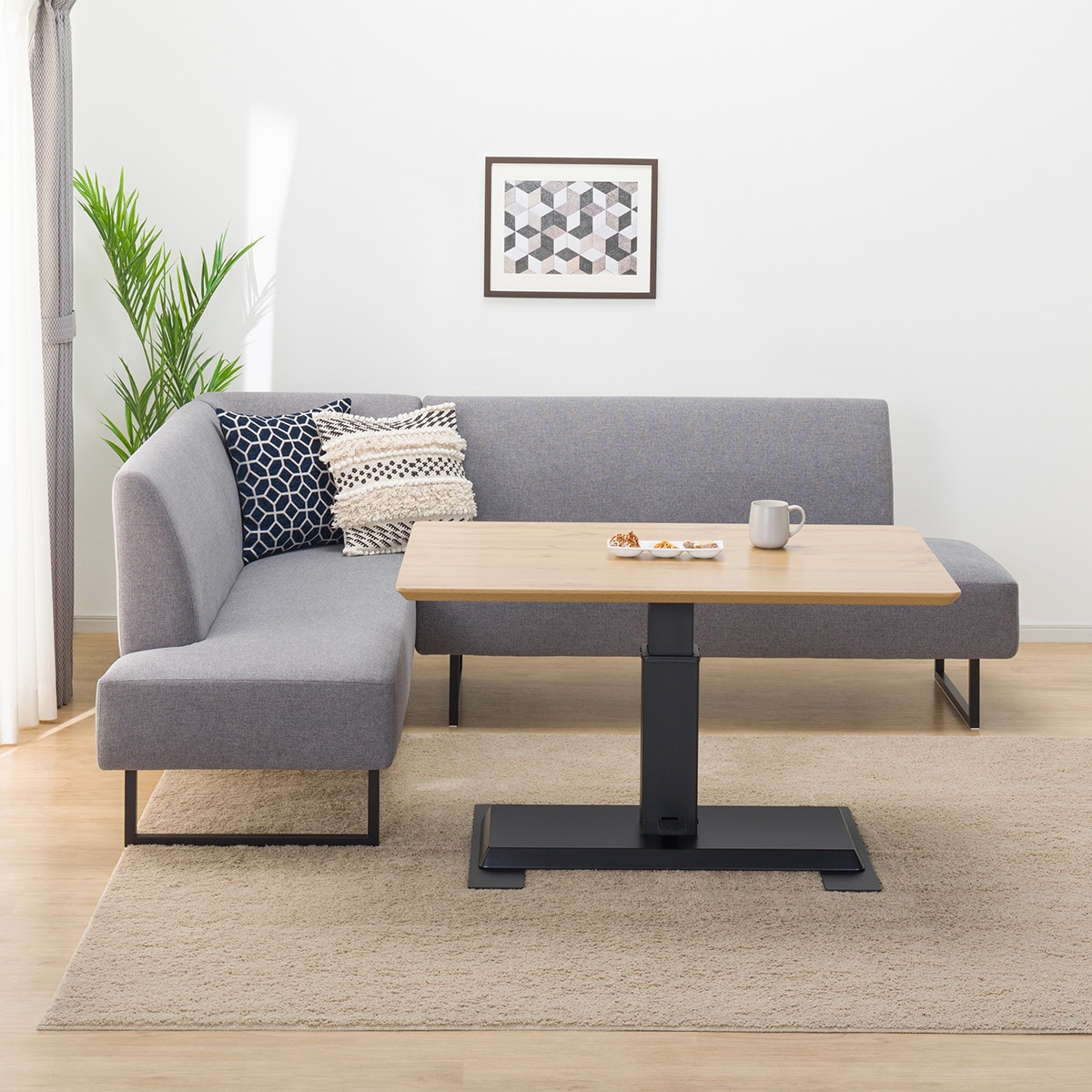 ニトリ　DTファンシー120　ダイニング４点セット ダイニングテーブル4点セット(DTファンシー120WH/DCファンシーWH