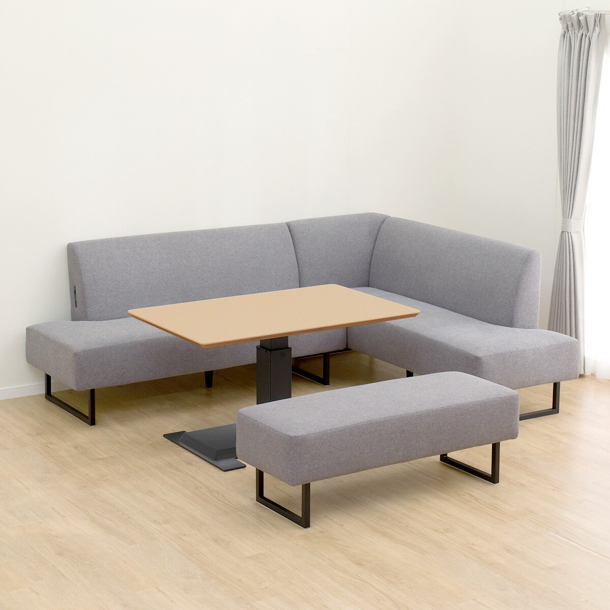 リビングダイニングセット4点セット(LC004 120 LB/左コーナーソファ